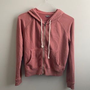 Aerie Peach Linen Hoodie